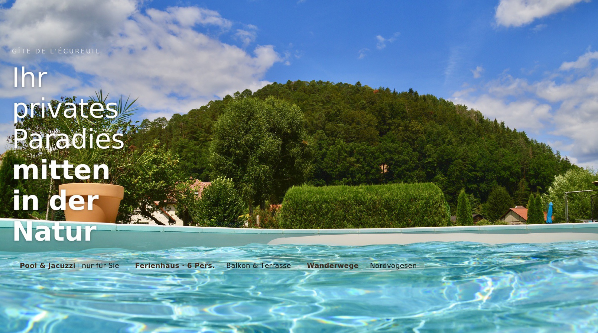 Ferienhaus mit privatem Pool und Jacuzzi in Sturzelbronn, Nordvogesen, Elsass-Mosel