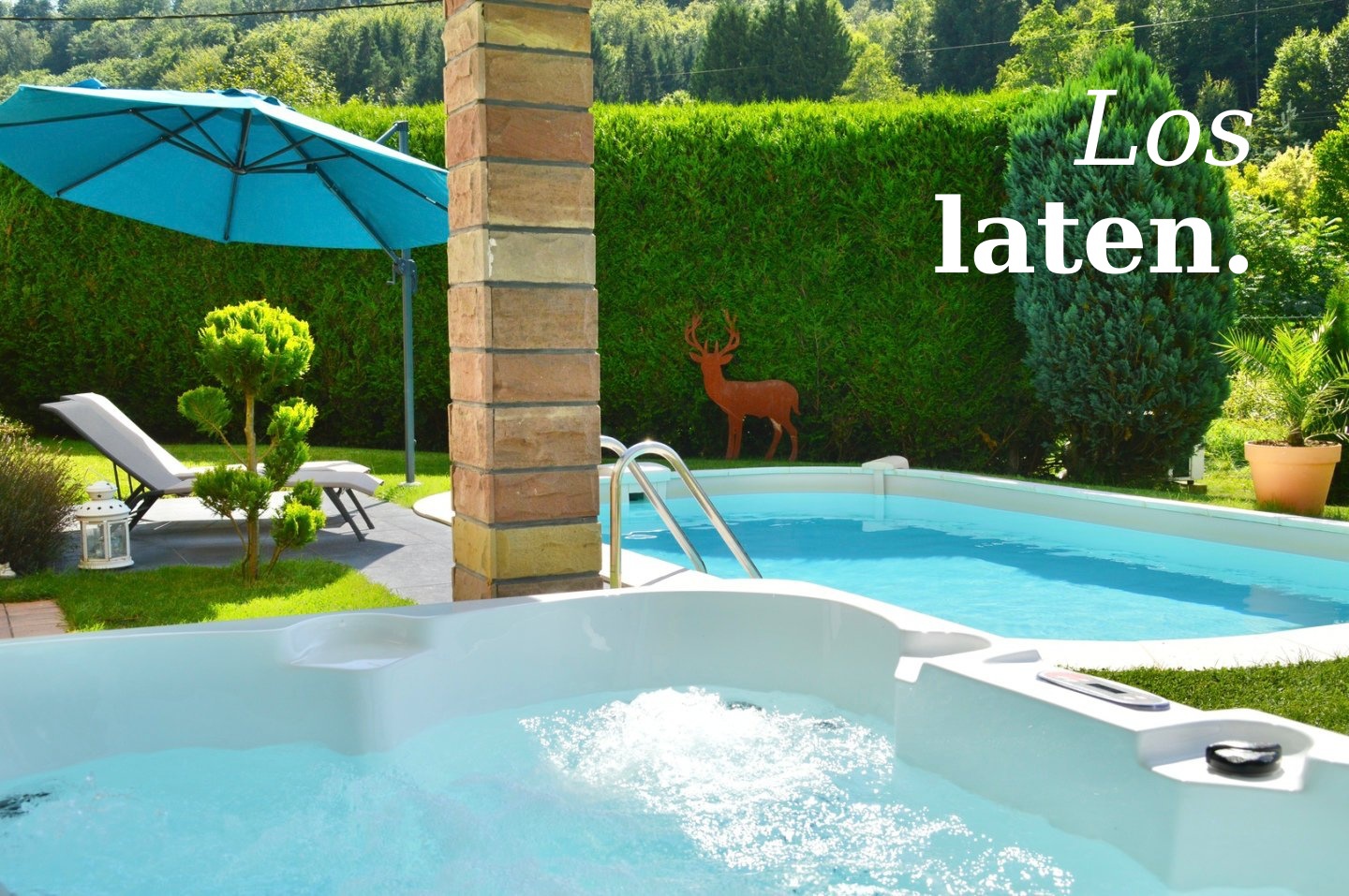 Privézwembad en jacuzzi – exclusief vakantiehuis Sturzelbronn Noordvogezen Elzas