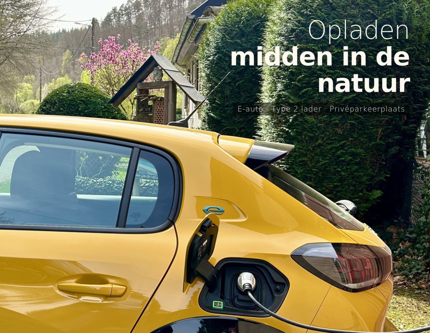 Laadpaal elektrische auto Type 2 – vakantiehuis Sturzelbronn Noordvogezen Elzas-Moezel